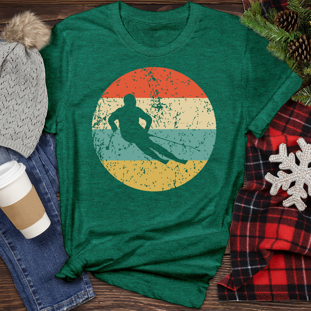 Retro Ski 01 Heathered Tee