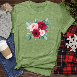 Flower Bouquet Heathered Tee