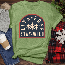 Load image into Gallery viewer, Live Free Stay Wild Heathered Tee