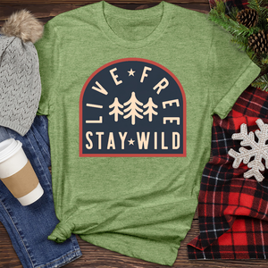 Live Free Stay Wild Heathered Tee