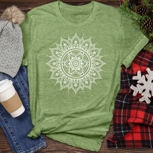 White Mandala Heathered Tee