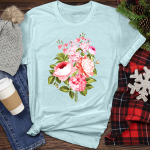 Flower Bouquet 2 Heathered Tee