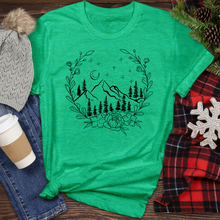 Load image into Gallery viewer, Mountains and Leaves Heathered Tee