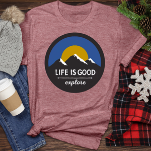 Life Is Good Heathered Tee
