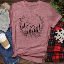 Load image into Gallery viewer, Mountains and Leaves Heathered Tee
