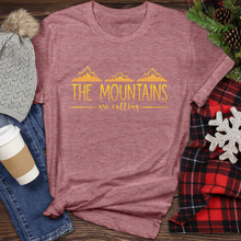 Load image into Gallery viewer, Mountains Are Calling Gold 01 Heathered Tee