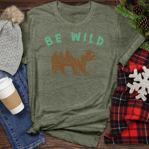Be Wild Bear Heathered Tee
