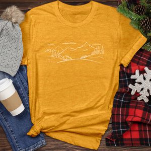 Outline Mountain Heathered Tee