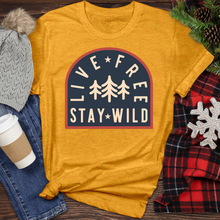 Load image into Gallery viewer, Live Free Stay Wild Heathered Tee