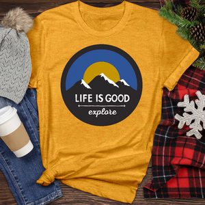 Life Is Good Heathered Tee