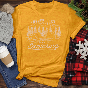 Never Lost Always Exploring Heathered Tee