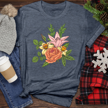 Load image into Gallery viewer, Floral Composition With Flowers Heathered Tee