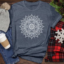 Load image into Gallery viewer, White Mandala Heathered Tee