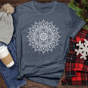 White Mandala Heathered Tee