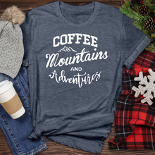 Load image into Gallery viewer, Coffee Mountains and Adventures Heathered Tee