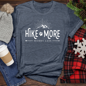 Hike More Worry Less Heathered Tee