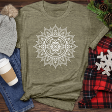 Load image into Gallery viewer, White Mandala Heathered Tee