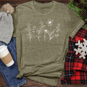 Various Flowers Heathered Tee