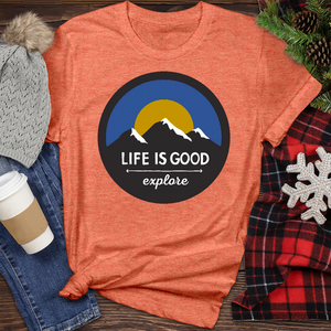 Life Is Good Heathered Tee