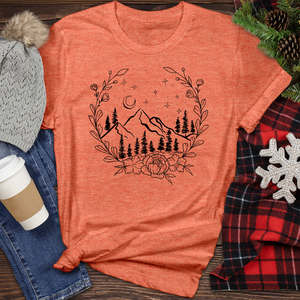 Mountains and Leaves Heathered Tee
