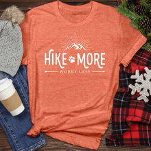 Load image into Gallery viewer, Hike More Worry Less Heathered Tee
