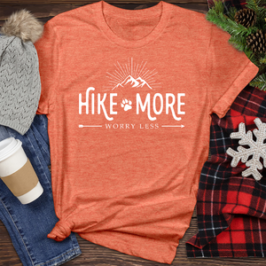 Hike More Worry Less Heathered Tee