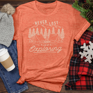 Never Lost Always Exploring Heathered Tee