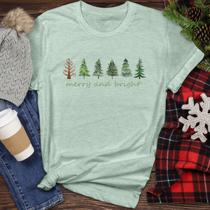 Merry and Bright Heathered Tee