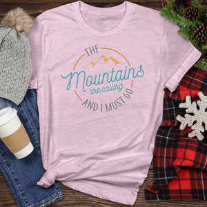 The Mountains Are Calling Heathered Tee