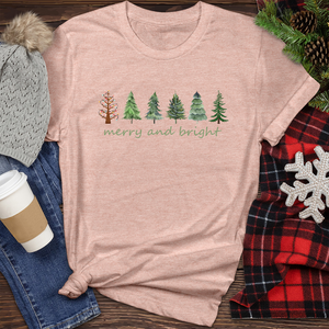 Merry and Bright Heathered Tee