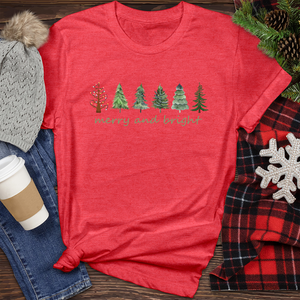 Merry and Bright Heathered Tee