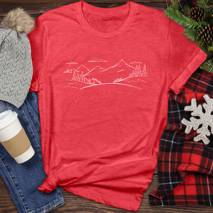 Outline Mountain Heathered Tee