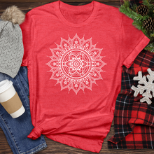 Load image into Gallery viewer, White Mandala Heathered Tee