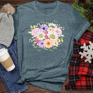 Flowers Bouquets Heathered Tee
