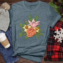 Load image into Gallery viewer, Floral Composition With Flowers Heathered Tee