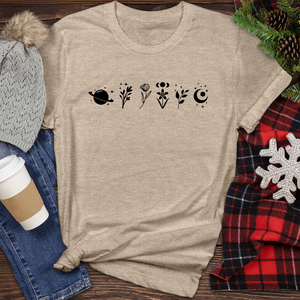 Flower Moon Plnet Sparkle Heathered Tee