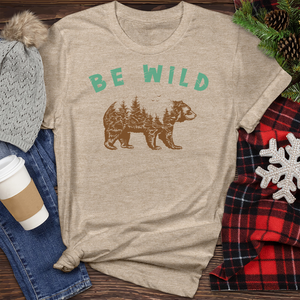 Be Wild Bear Heathered Tee