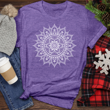 Load image into Gallery viewer, White Mandala Heathered Tee