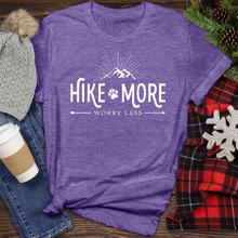 Load image into Gallery viewer, Hike More Worry Less Heathered Tee