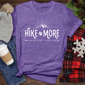 Hike More Worry Less Heathered Tee