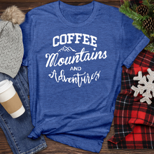 Load image into Gallery viewer, Coffee Mountains and Adventures Heathered Tee