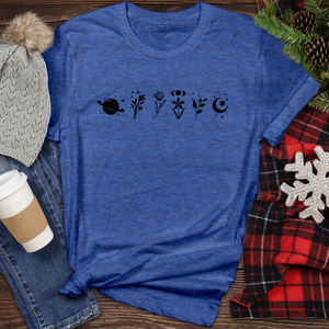 Flower Moon Plnet Sparkle Heathered Tee