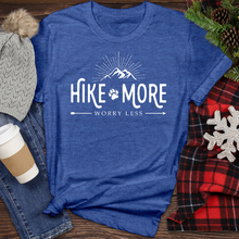 Load image into Gallery viewer, Hike More Worry Less Heathered Tee