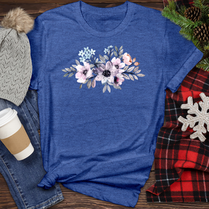 Purple Watercolor Flower Heathered Tee