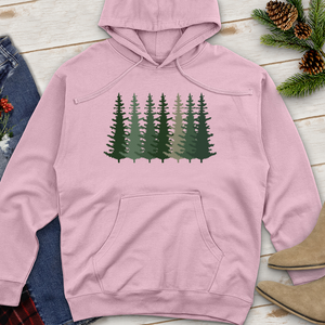 Evergreen Forest Tree Midweight Hoodie