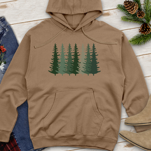Evergreen Forest Tree Midweight Hoodie