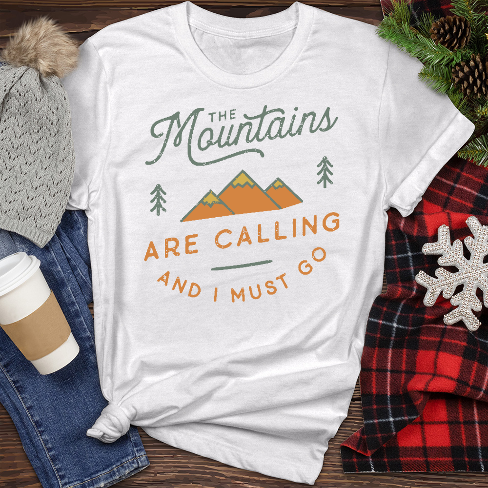 Mountains Are Calling Heathered Tee