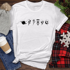 Flower Moon Plnet Sparkle Heathered Tee