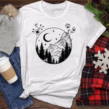 Load image into Gallery viewer, Mountain Tree Flower Circle Heathered Tee