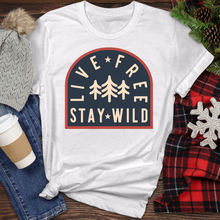 Load image into Gallery viewer, Live Free Stay Wild Heathered Tee